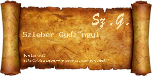 Szieber Gyöngyi névjegykártya