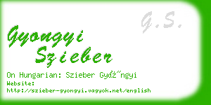 gyongyi szieber business card